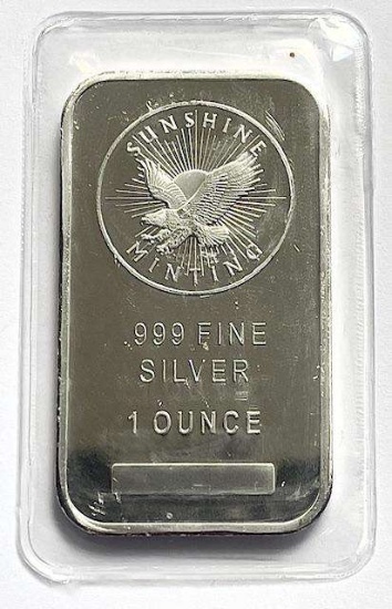 Sunshine Minting 1 ozt .999 Silver Bar