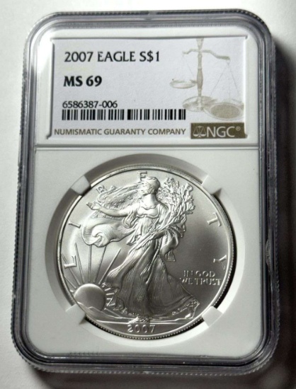 2007 American Silver Eagle NGC MS69
