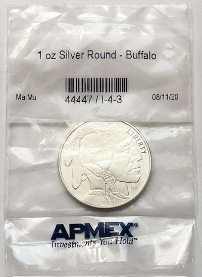 Buffalo 1 ozt .999 Fine Silver Apmex