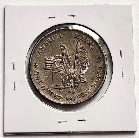 Silver Trade Unit Eagle Liberty Bell 1 ozt .999 Silver