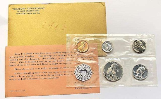 1963 U.S. Mint Silver Proof Set (5-coins)