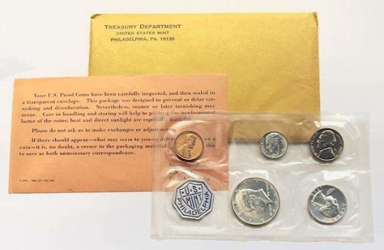 1964 U.S. Mint Silver Proof Set (5-coins)