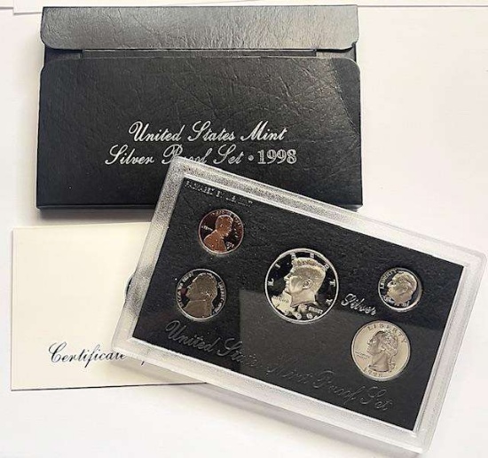 1998 U.S. Mint Silver Proof Set (5-coins)
