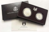 1989 U.S. Mint Congressional UNC Silver Dollar Commemorative Set (2-coins)