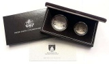 1989 U.S. Mint Congressional Proof Silver Dollar Commemorative Set (2-coins)