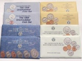 (2) 1989 UNC Mint Sets (2) 1990 UNC Mint Sets (2) 1991 UNC Mint Sets (2) 1998 UNC Mint Sets (8-sets