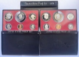 (2) 1979 United States Proof Sets (one set without box) 12-coins