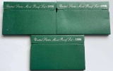 (2) 1998 U.S. Mint Proof Sets (1) 1996 U.S. Mint Proof Set (15-coins 3-sets)