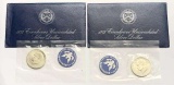 (2) 1972 Eisenhower Uncirculated Silver Dollar Blue Packs (2-coins)