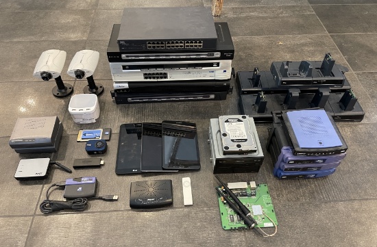 GIANT LOT OF COMPUTER, NETWORKING EQUIPMENT + ELECTRONICS