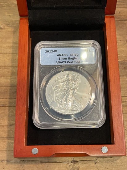 2012-W American Silver Eagle 1 oz - ANACS SP70
