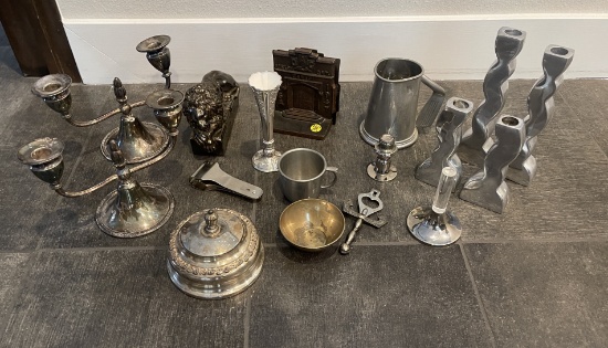LOT OF SILVER PLATED / STERLING ITEMS