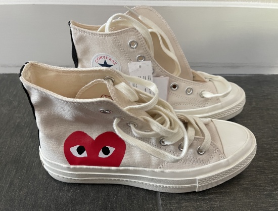 BRAND NEW MENS CONVERSE PLAY COMME DES GARCON SIZE 5.5" VALUED $250 RARE