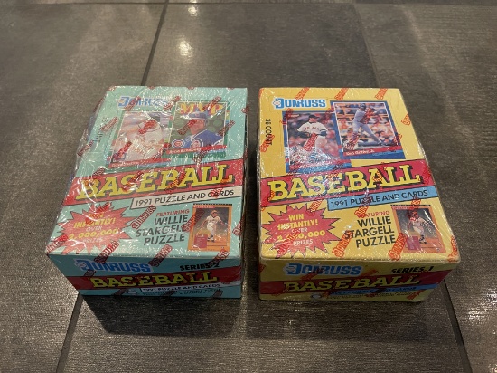 2 BOXES SEALED OLD DONRUSS BASEBALL CARDS