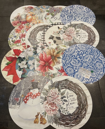 LOT 14 ROUND PLACE MATS TABLE DINING DIFFERENT THEMES