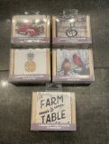 LOT OF BRAND NEW COASTERS IN PACKAGES, MIXED STYLES
