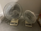 2 LARGE OFFICE TABLE TOP FANS