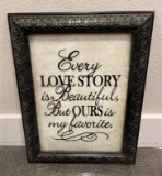 LOVE PROVERB QUOTE ON WONDERFUL FRAME