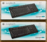 2 Logitech k120 Keyboard Clavier Plug-&-Play USB Spill Resistant Design 920-002478