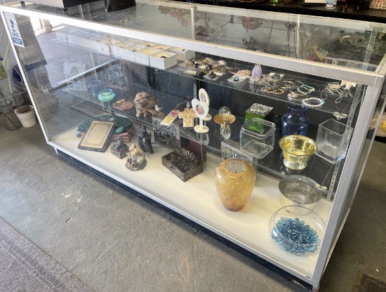 ENTIRE CONTENTS OF DISPLAY CABINET, STONES, GIFTS