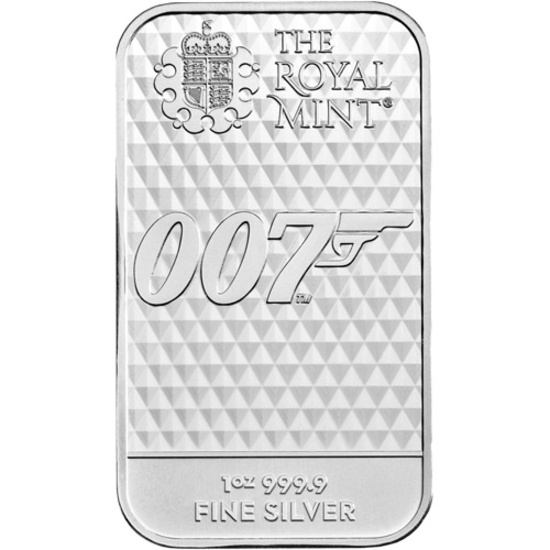 1 oz British James Bond Diamonds Are Forever Silver Bar (New)
