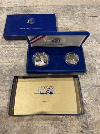 1986 UNITED STATES STATUE OF LIBERTY COIN SET SILVER