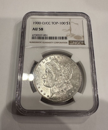 1900 O/CC TOP-100 $1 AU 58 NGC COIN