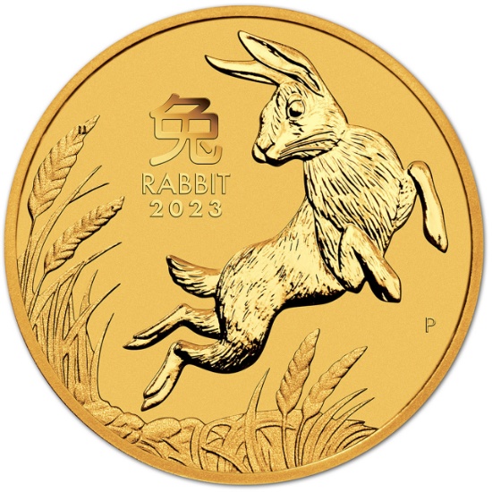 10 OZ GOLD 2023 P Australia Gold Lunar Series III Year of the Rabbit 10 oz $1000 - BU