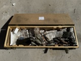 Large military box filled with magazines and other gun accessories