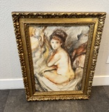 Estate Painting Signed Renoir, Possible Historic Significance With Hidden Sketches – 1960S - 27X21In