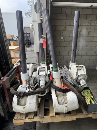 Pallet with Industrial Capstan Winches – Heavy-Duty Pulling & Lifting Solutions