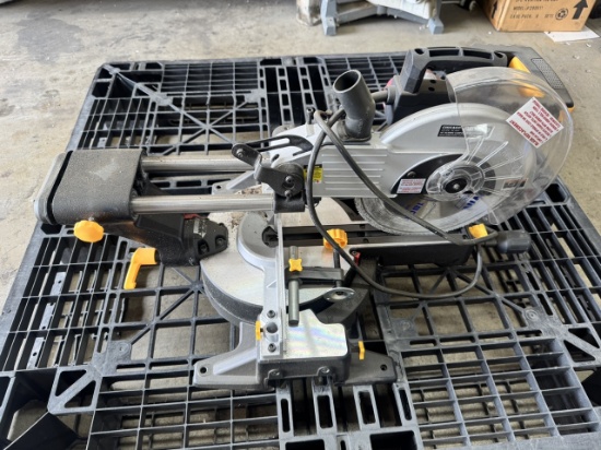 Chicago Electric Power Tools 10" Sliding Compound Miter Saw with Laser Guide System, 4800 RPM, 5/8"