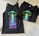 Lot of 6 Black Size Medium Tank Tops