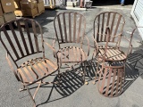 Lot of 4 Metal Chairs