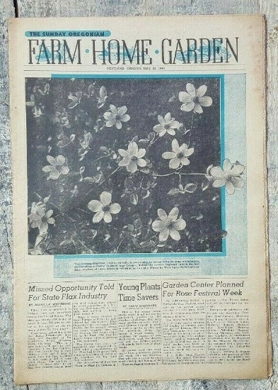 THE SUNDAY OREGONIAN Farm Home Garden May 23, 1948 Vintage Newspaper Magazine Ace Auctioneers