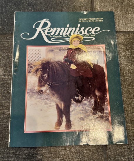 Vintage Reminisce Magazine From January/February 1999 Girl On Horse