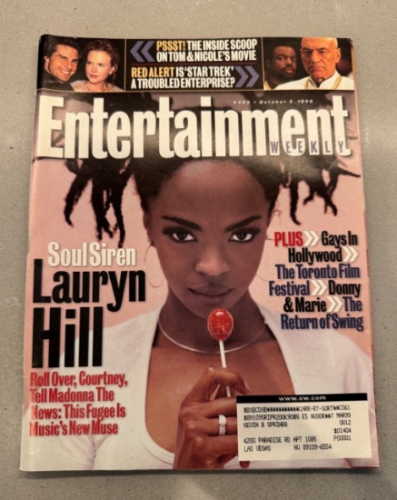 Entertainment Weekly Magazine Lauryn Hill & Tom Cruise October 2 1998