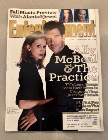 Entertainment Weekly Magazine Calista Flockhart September 25 1998 042723R