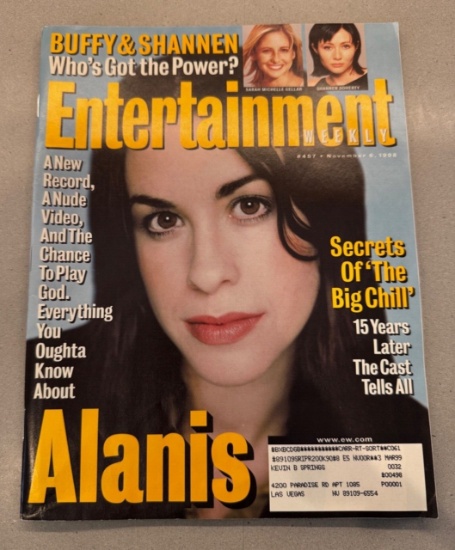 Entertainment Weekly Magazine - November 6, 1998 - Alanis Morisette