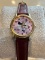 Disney Minnie Mouse Watch MU0666 – Pink Dial, Brown Leather Band
