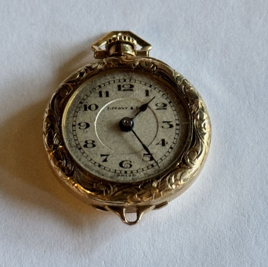 Vintage 14K Gold Tiffany & Co. Women's Small Pocket Watch – Working