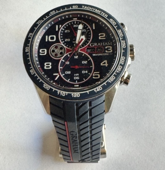 Graham Silverstone RS Wristwatch – Ref. GR2VWHD 01 – Value $3,500-$5,500