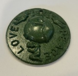 Vintage 1971 Genuine Jade Peace Love Coin – Kimberly Gems, Coin Size