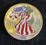 1986 $1 American Silver Eagle 1oz Colorized 1 Dollar Silver Coin