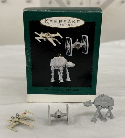 Vintage 1996 Hallmark Keepsake Ornament Set – The Vehicles of Star Wars Miniatures