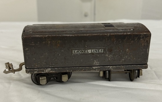Lionel Lines Pre-War Gray Whistle Tender – Vintage Miniature Train Car Collectible