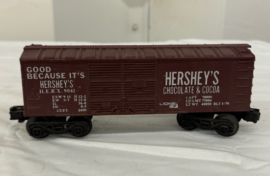 Lionel 6-9041 O Scale Hershey's Chocolate Boxcar – Vintage Collectible Model Train Car