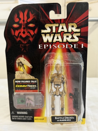 Star Wars Episode I - Battle Droid  Action Figure with CommTech Chip Collectible