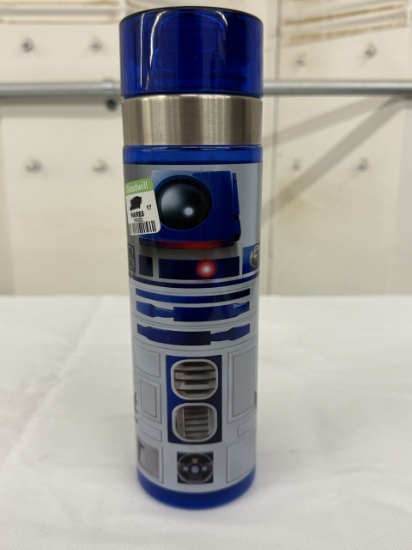 Star Wars R2-D2 Stainless Steel Water Bottle with Rim Accent
