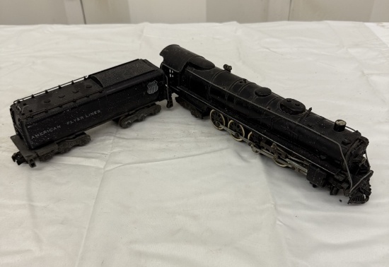 American Flyer Locomotive and Tender - Vintage Miniature Train Collectible
